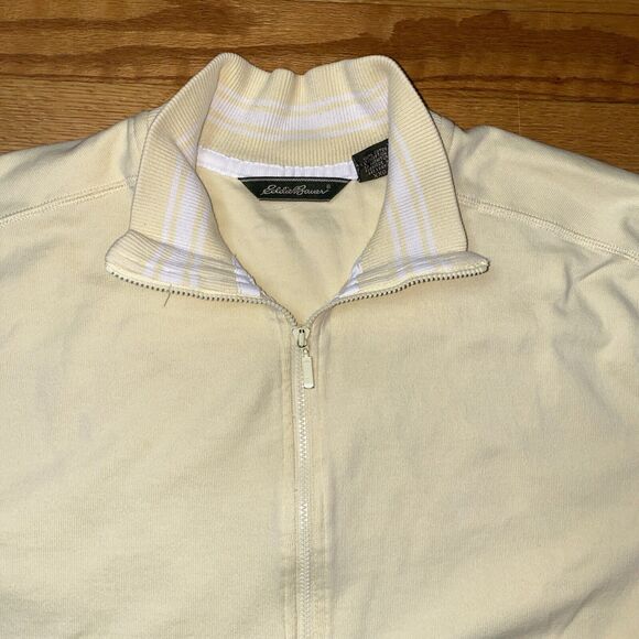 Vintage Eddie Bauer Yellow Quarter Zip Sweatshirt Women’s Size XXL - Picture 2 of 13